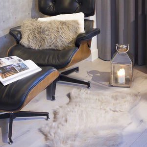 Taupe Faux Sheepskin Area Rug - 24" x 36" x 1.5"