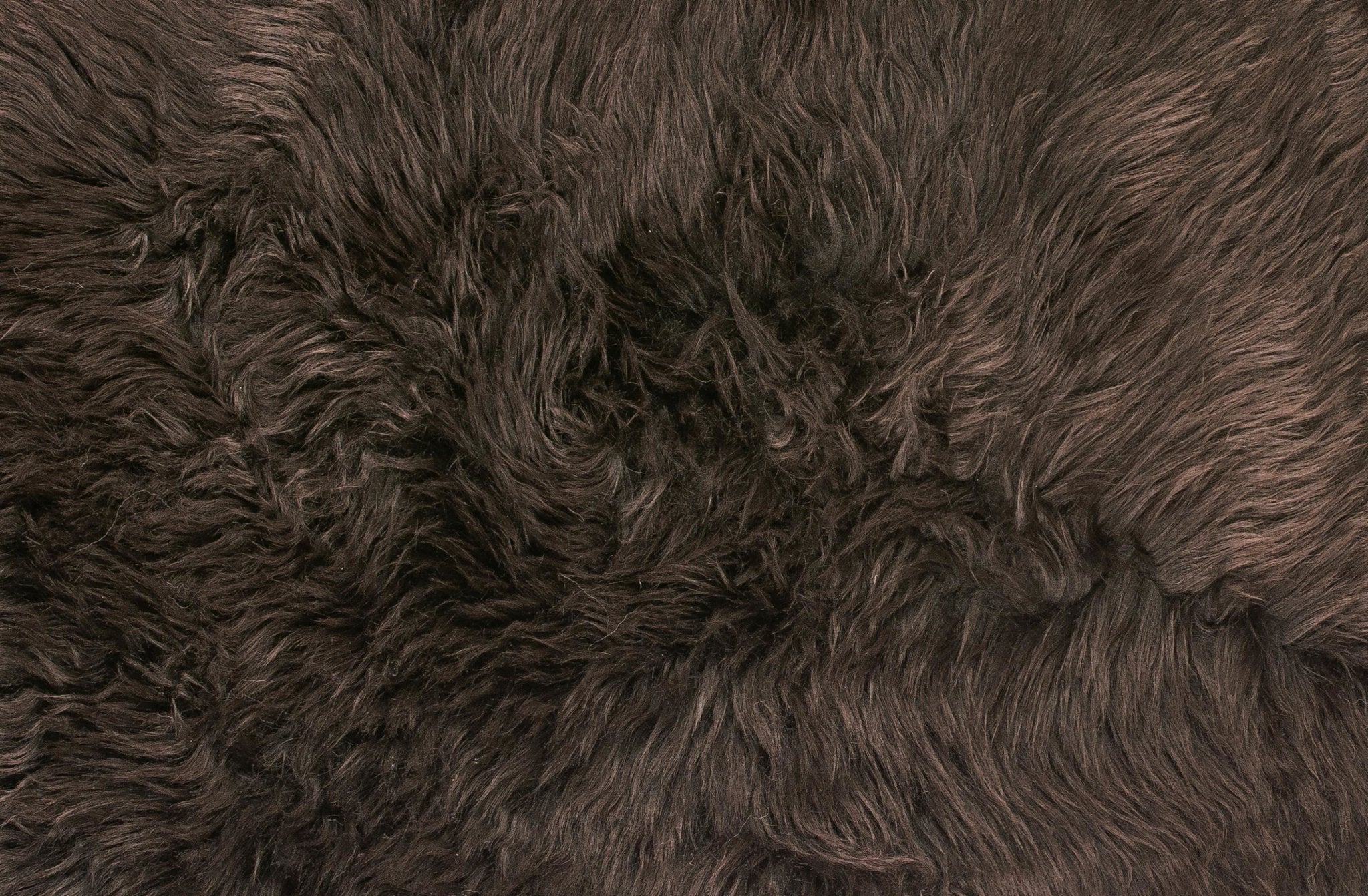 Chocolate Double Sheepskin Area Rug - 24" x 72" x 2"