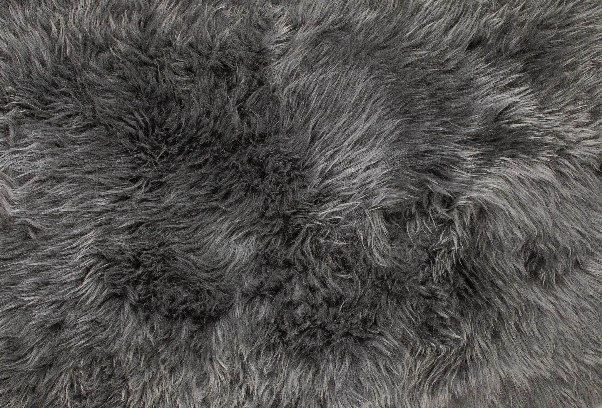 Gray Double Sheepskin Area Rug - 24" x 72" x 2"