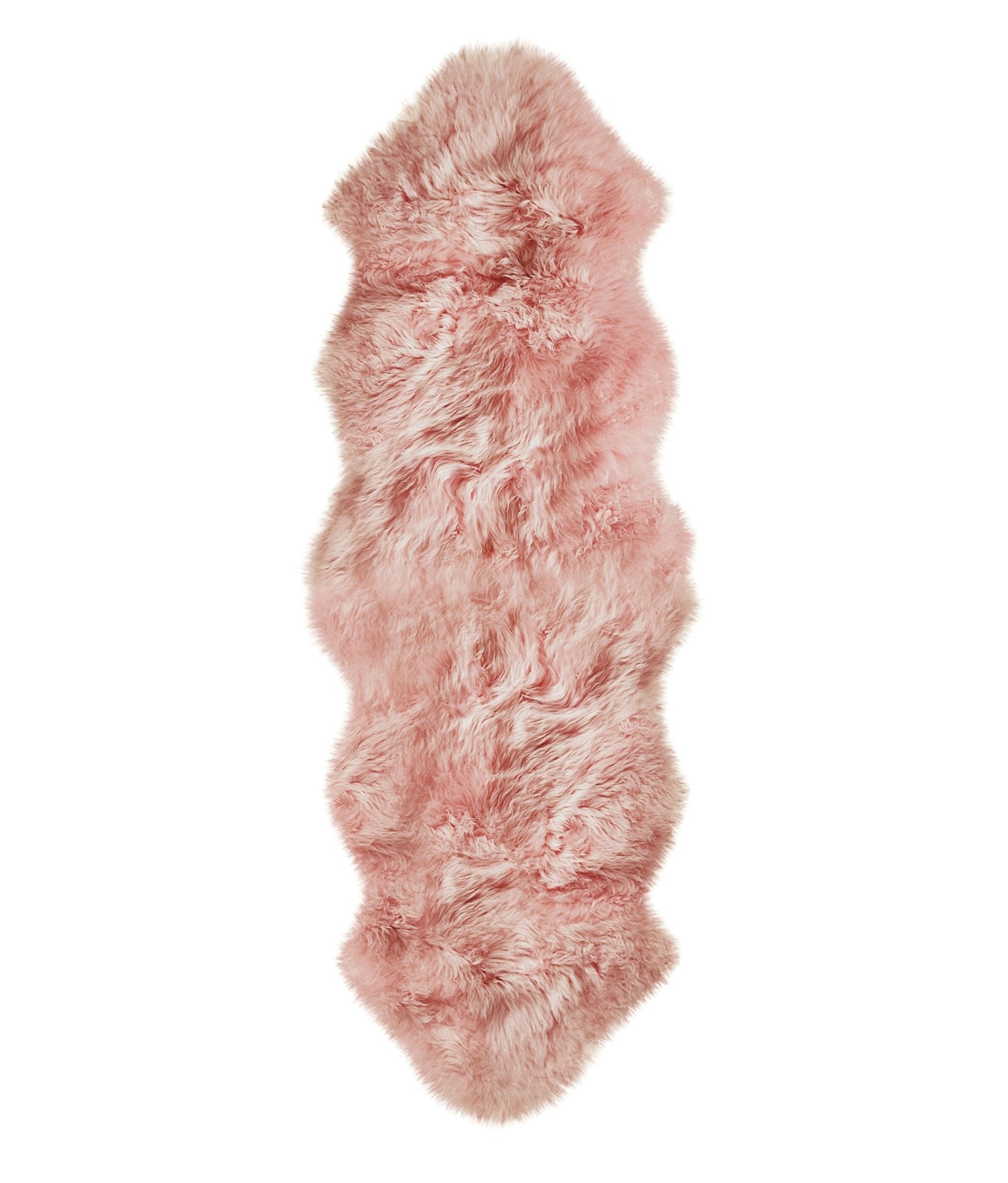 Pink Double Sheepskin Area Rug - 24" x 72" x 2"