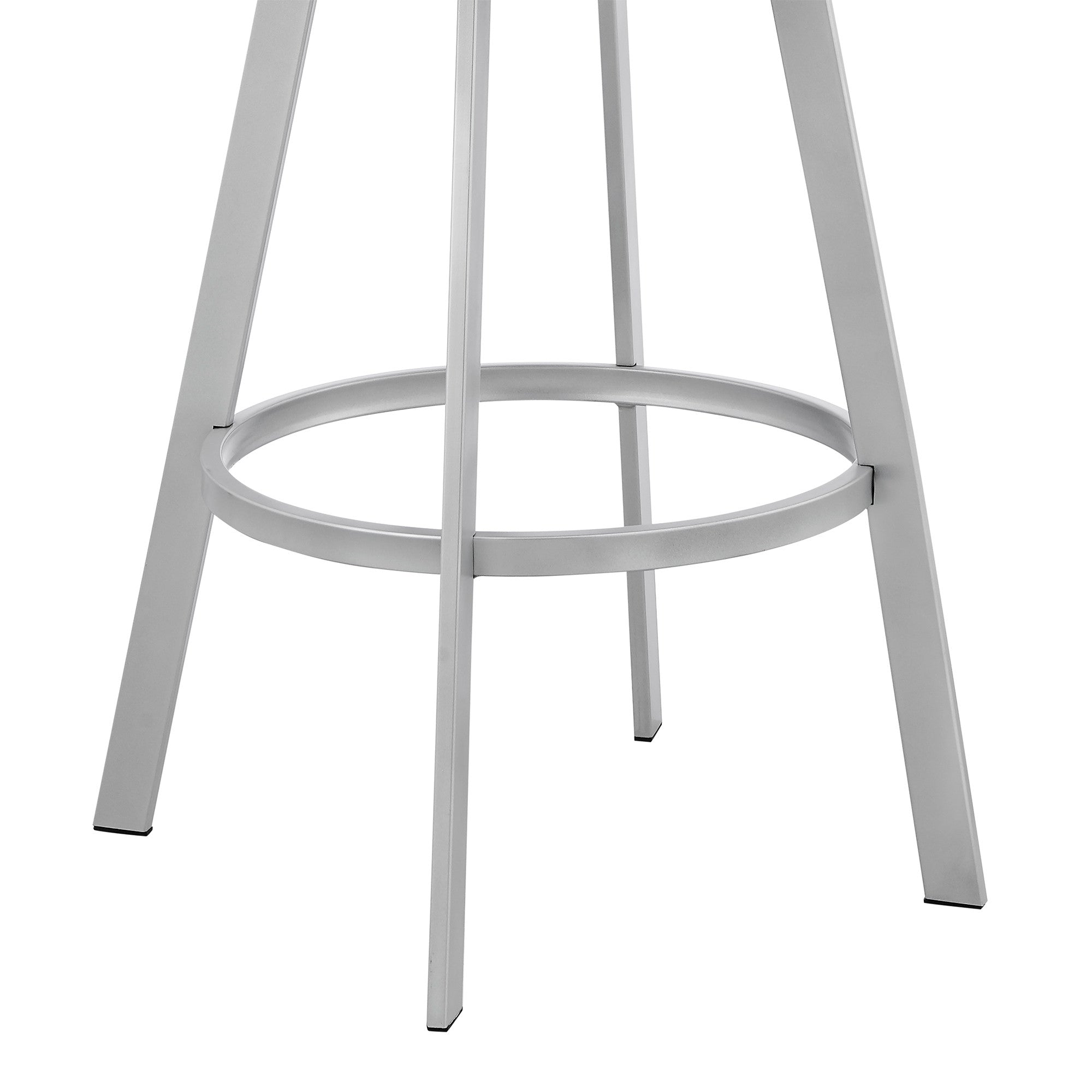 26" Timeless White Faux Leather Bar Stool