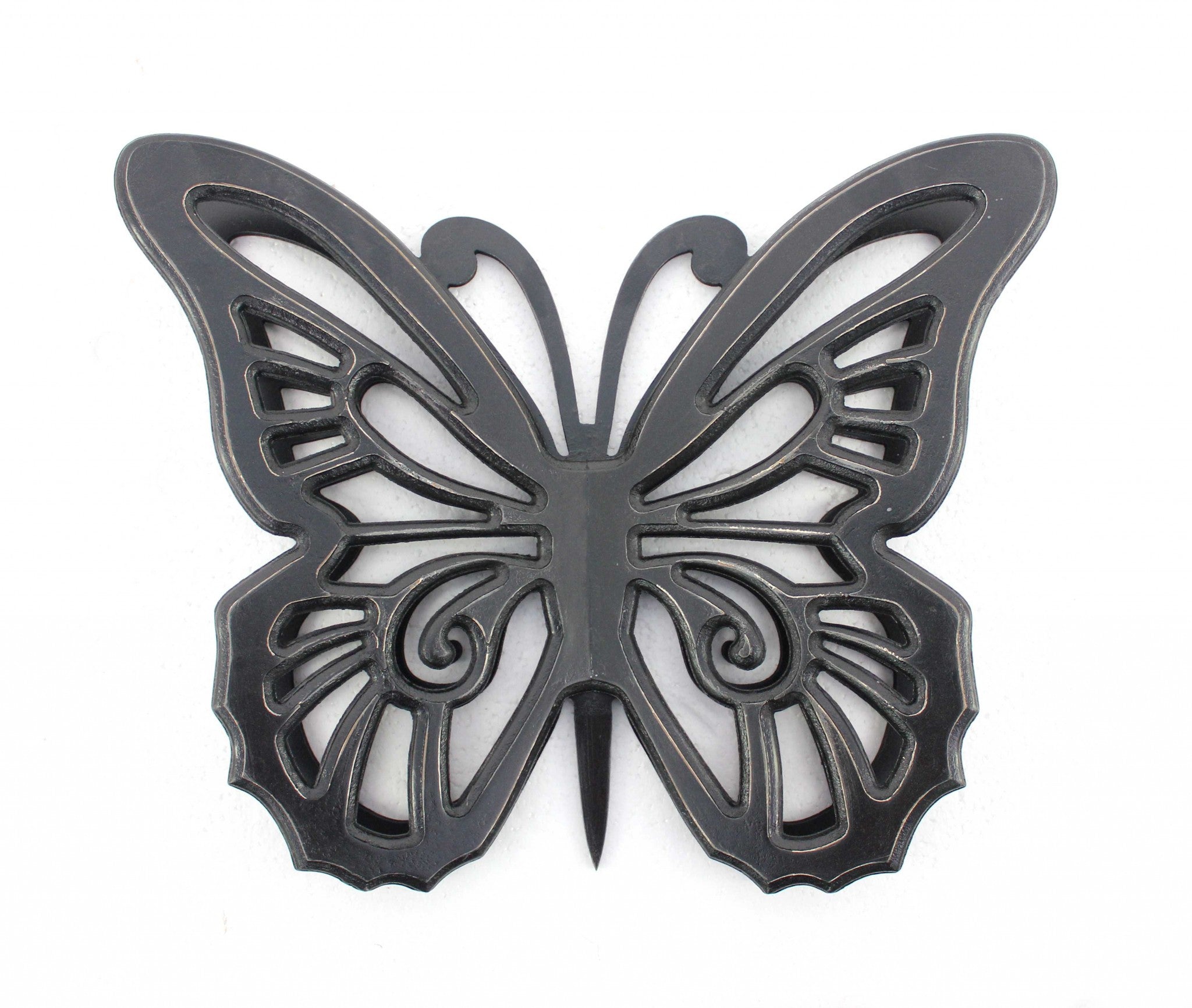 18.5" X 23.25" X 4.25" Black Rustic Butterfly Wooden  Wall Decor
