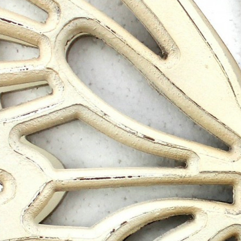 18.5" X 23" X 4" Gray Rustic Butterfly Wooden  Wall Decor