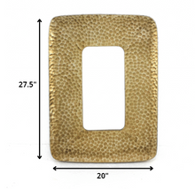 27.5 X 20 X 1.75 Gold Coastal Style Cobbly Cosmetic  Mirror