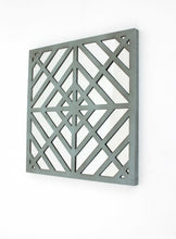 1.25 X 23.25 X 23.25 Blue Mirrored Square Wooden  Wall Decor