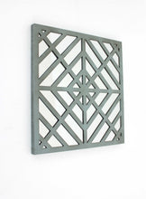 1.25 X 23.25 X 23.25 Blue Mirrored Square Wooden  Wall Decor