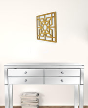 1.25 X 23.25 X 23.25 Blue Mirrored Square Wooden  Wall Decor