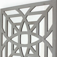 1.25 X 23.25 X 23.25 Blue Mirrored Square Wooden  Wall Decor