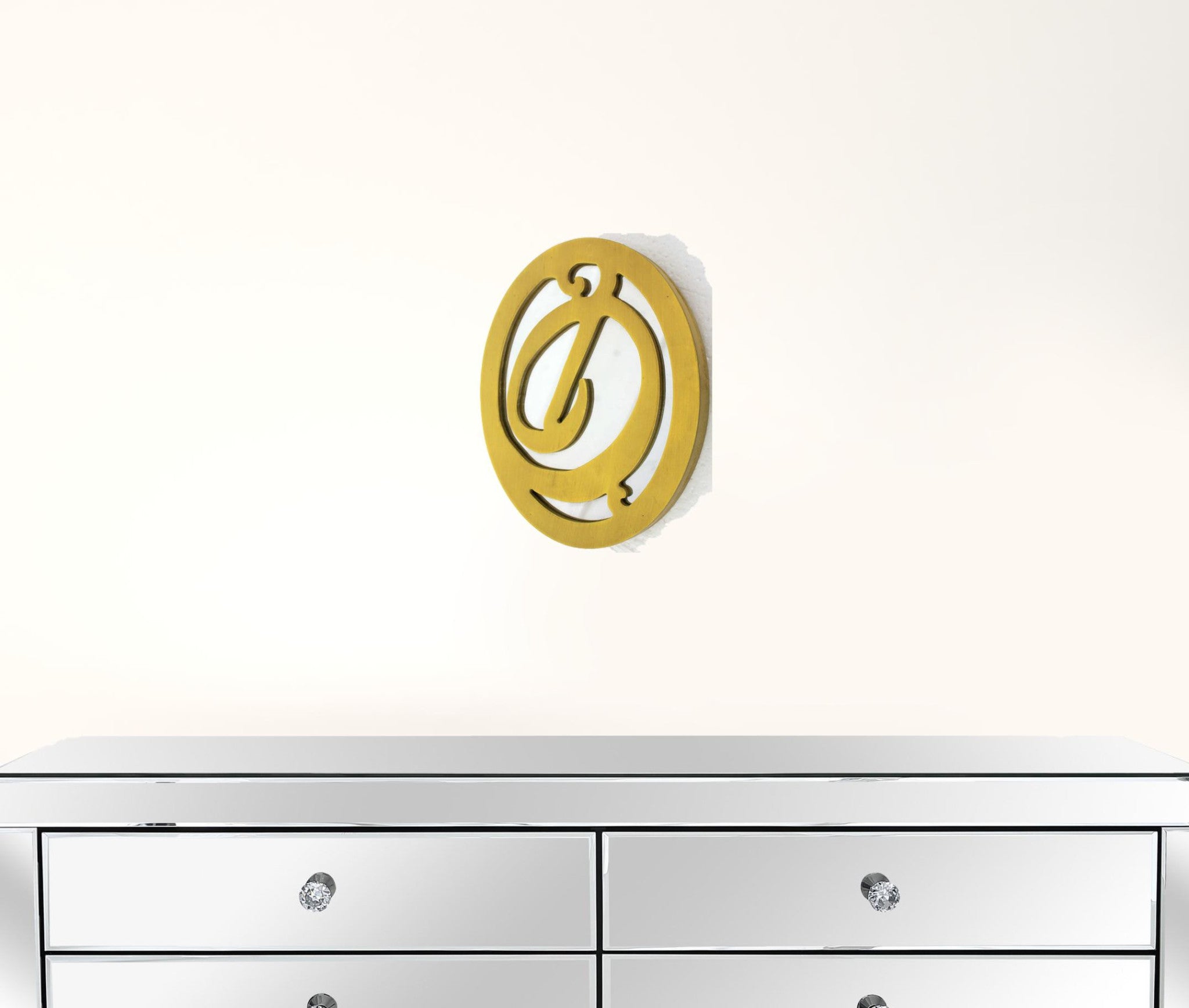 1" X 7.75" X 9.5" Yellow, Cottage Style, Wall Decor - Letter D