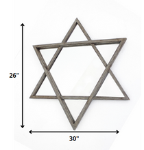 26 X 30 X 2 Plata Hexagrama Rústico Madera - Espejo Cosmético