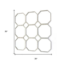 30.5 X 30.5 X 1 Silver Mirrored Metal - Wall Sculpture