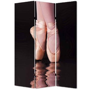 1" X 48" X 72" Multi Color Wood Canvas Ballet  Screen