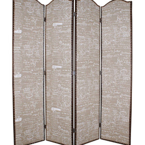 Tan Wood Galore Screen - 1 x 80 x 84