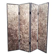 Tan Wood & Fabric  Screen - 1 x 84 x 84