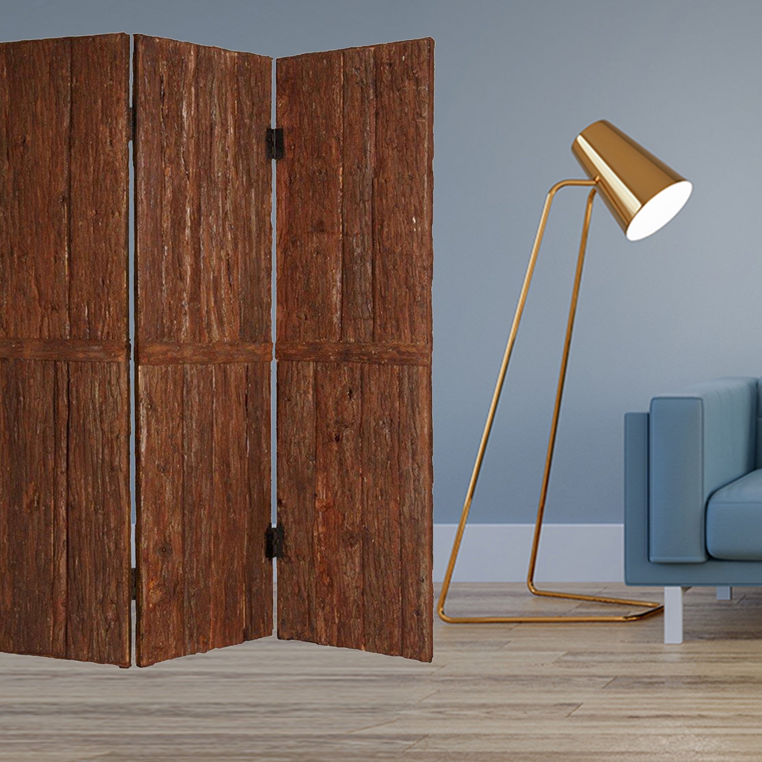 1" X 62" X 72" Brown Wood Tahoe  Screen