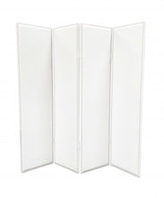 1 X 84 X 84 White Faux Leather  Screen