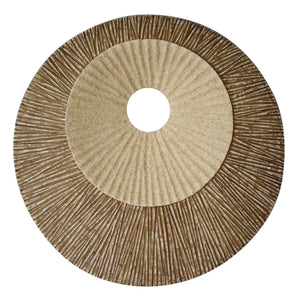1 X 19 X 19 Brown Round Double Layer Ribbed  Wall Plaque