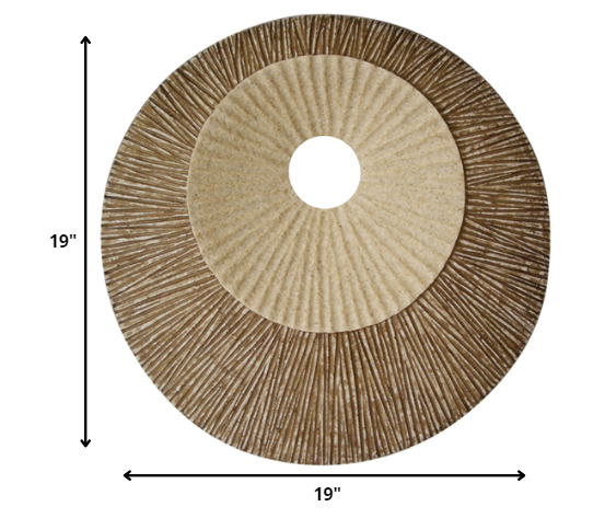 1 X 19 X 19 棕色圓形雙層羅紋牆板