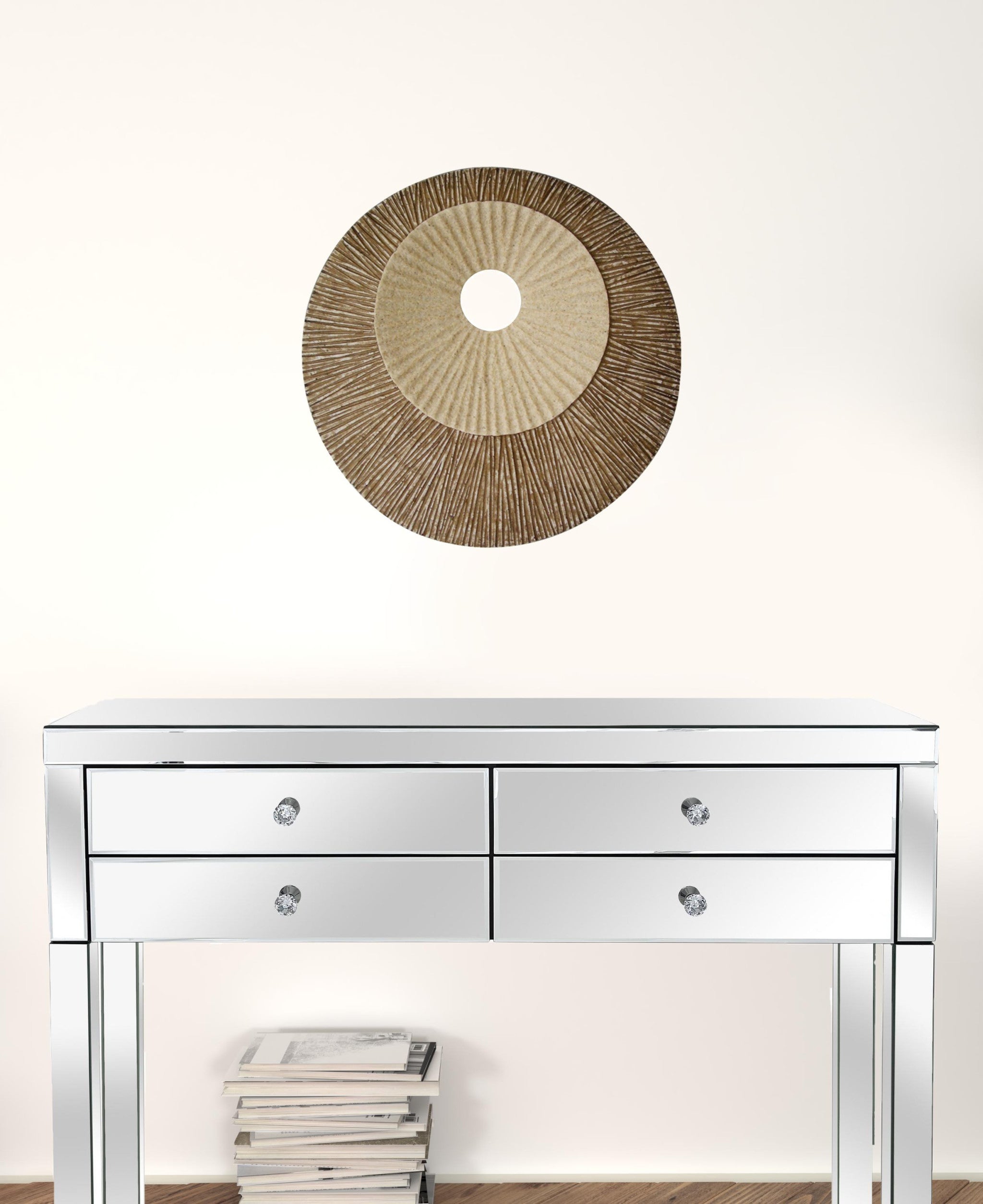 1 X 19 X 19 棕色圓形雙層羅紋牆板