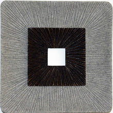 Brown & Gray Square Ribbed Wood Wall Art