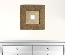 1 X 14 X 14 棕色凹面方形雙層羅紋牆板 2 件套