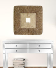 1 placa de pared acanalada de doble capa cuadrada cóncava marrón de 26 x 26