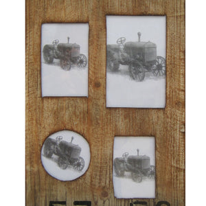 1" X 19" X 1" Brown Wooden  Photo Frame