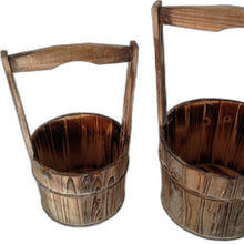 Brown Wood Garden Planter 2 Piece - 10 x 10