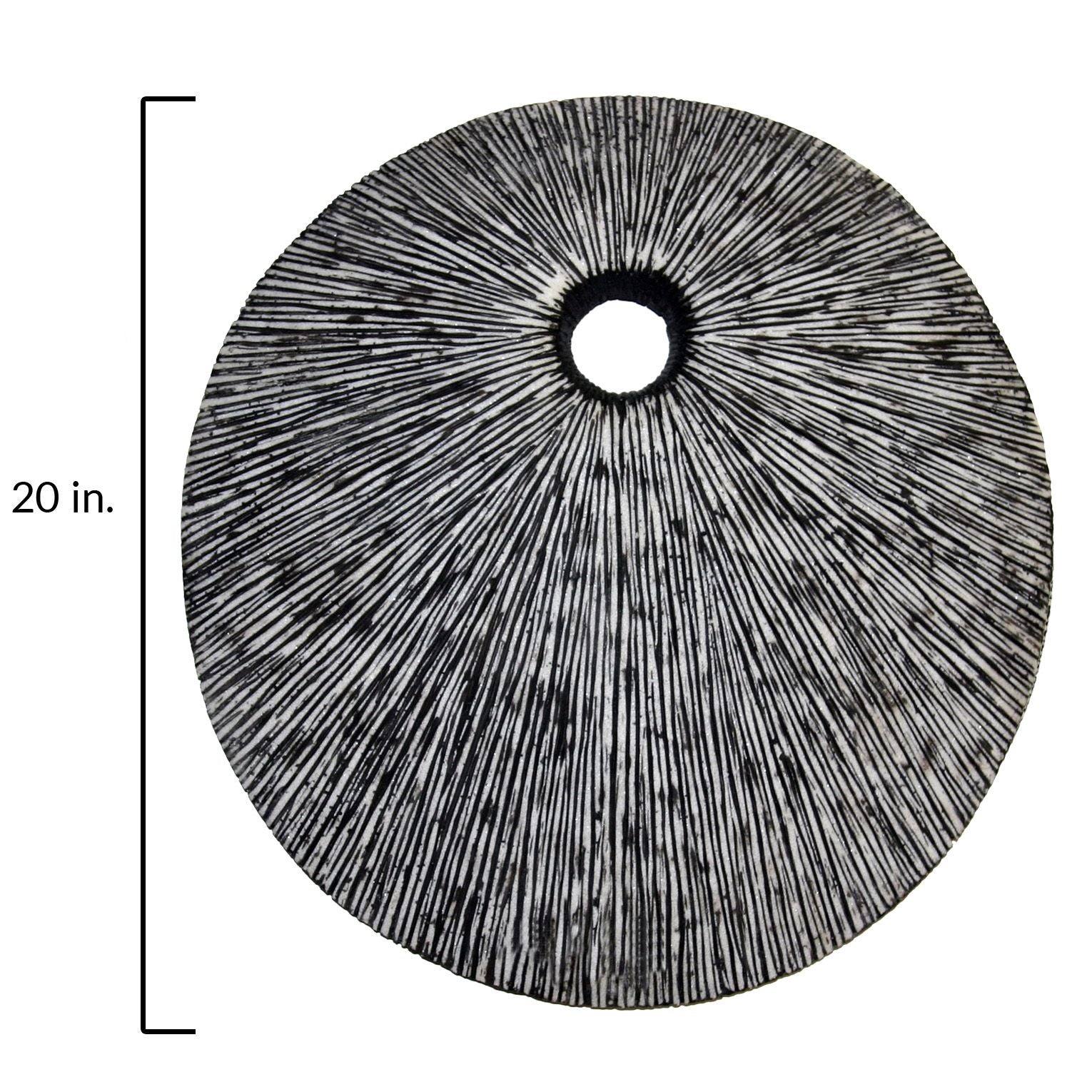 20" Contemporary Grey Round Wall Art