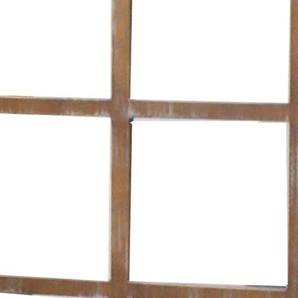 1 X 63 X 84 Brown Wood Mirror  Screen