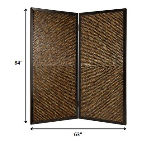 1" X 63" X 84" Multi Color Wood  Screen