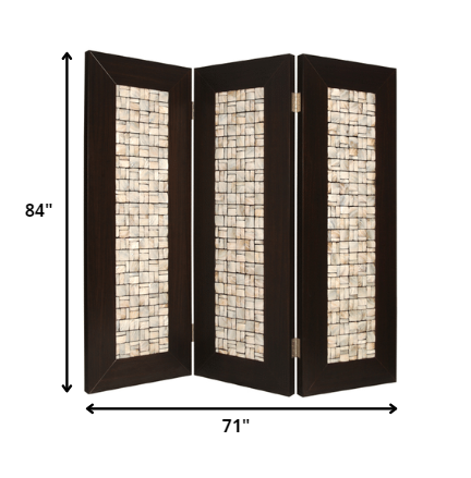 1" X 71" X 84" Brown Wood  Screen