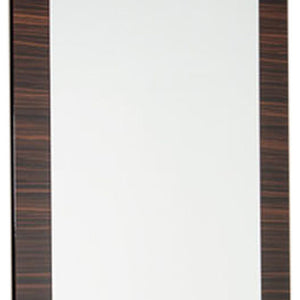 45" Ebony Mdf  Glass  And Veneer Mirror