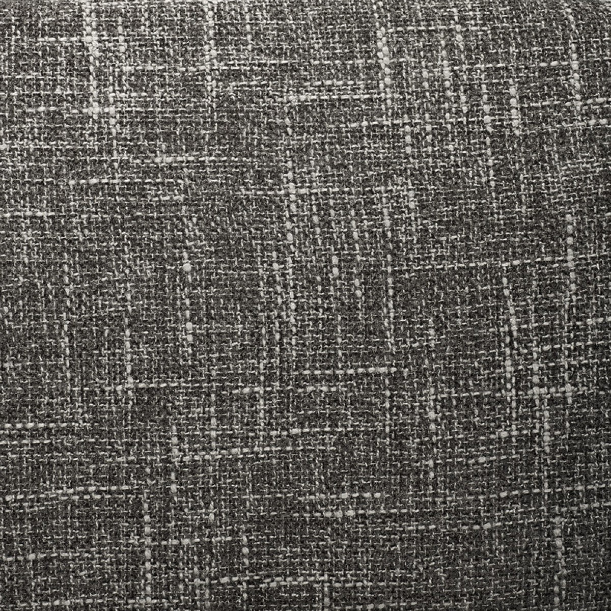 Set Of 2 Modern Grey Fabric Dining Chair With Sleek Black Legs