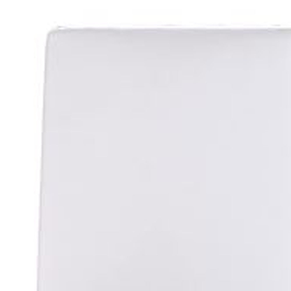 Set Of Two White Contemporary Faux Leather Dining Chairs