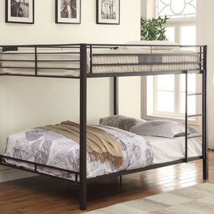 83" X 63" X 65" Sandy Black Metal Bunk Bed