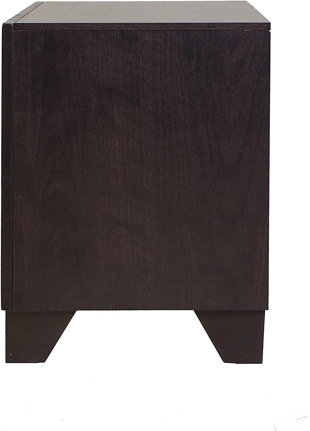 22" X 16" X 22" Espresso Rubber Wood Nightstand
