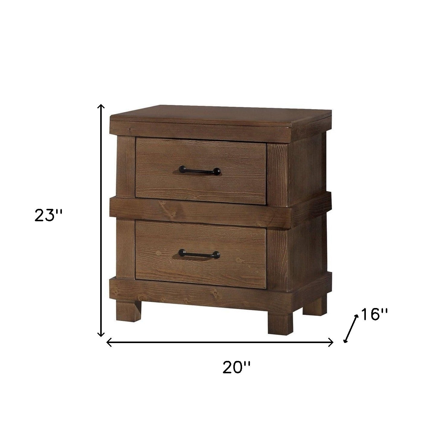 20" X 16" X 23" Antique Oak Nightstand