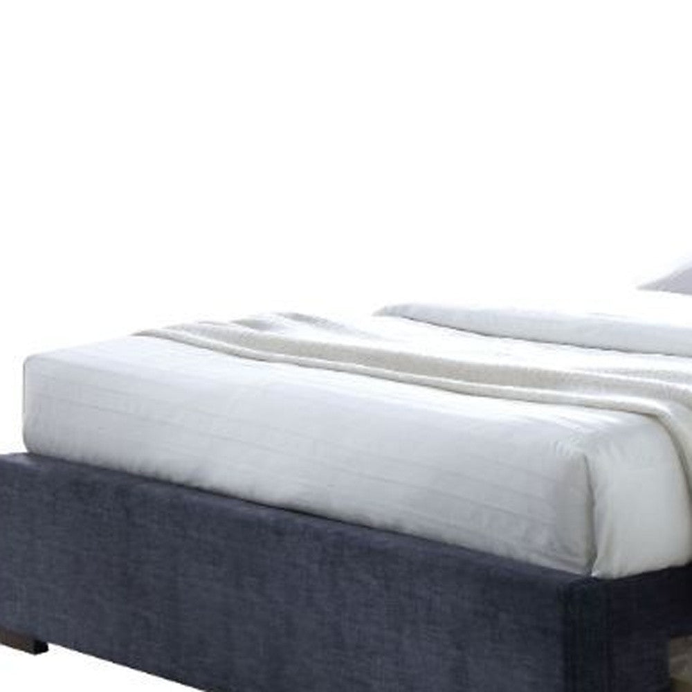 87" X 83" X 47" Dark Gray Fabric King Bed With Storage
