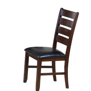 23" X 20" X 40" 2Pc Black And Espresso Side Chair