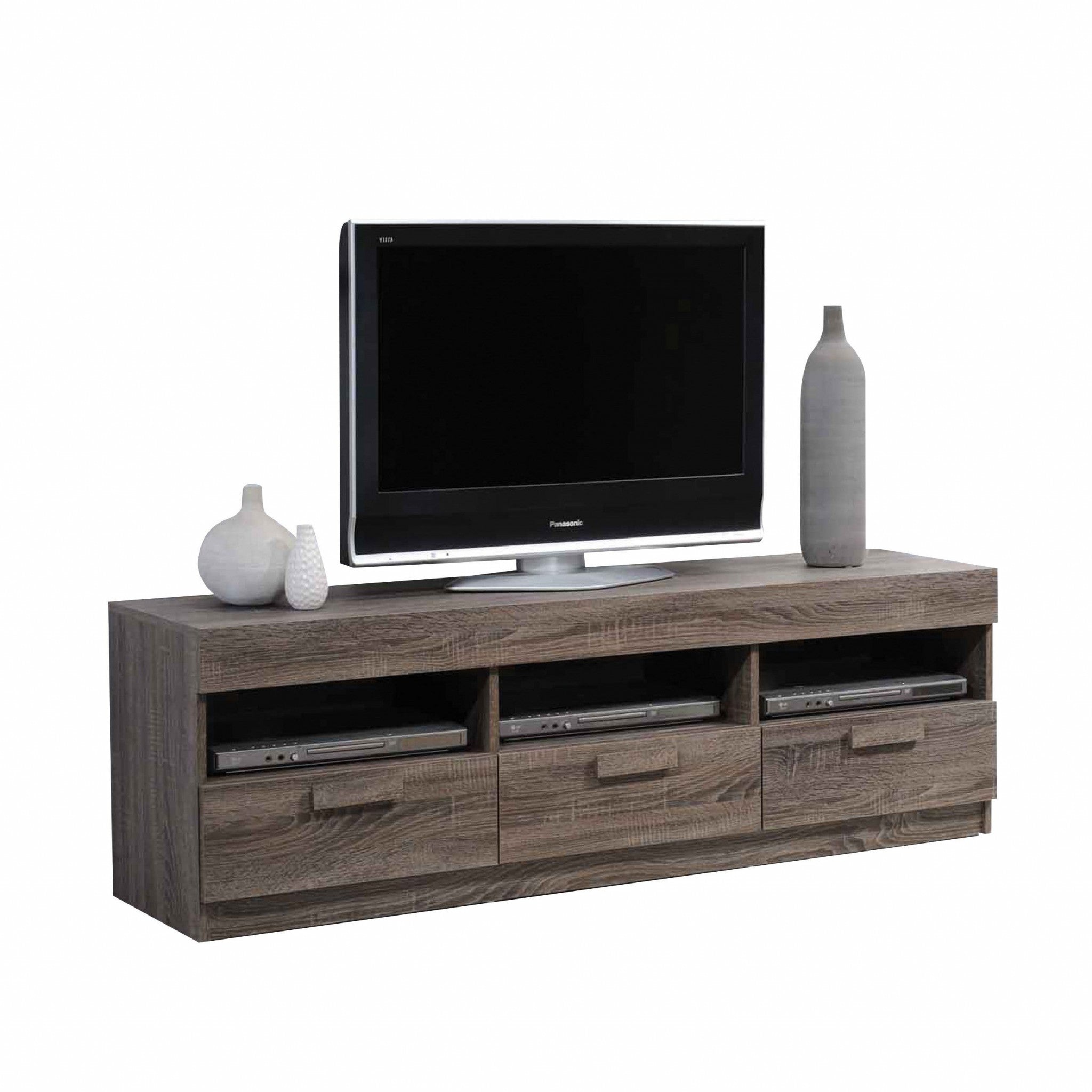 Mueble Tv Mdf Roble Rústico 59" X 15" X 19"