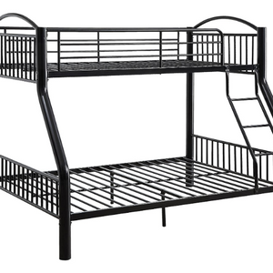 78 英寸 X 56 英寸 X 67 英寸單人全黑色雙層床