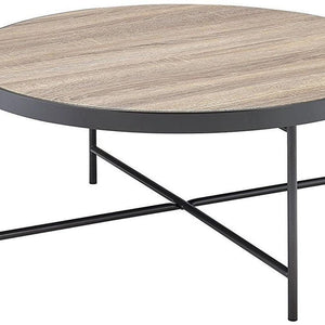 Weathered Gray Oak Coffee Table - 32.3" x 32.3" x 15.75"