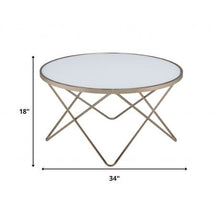 Frosted Glass Champagne Coffee Table 34