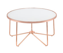 Frosted Glass And Rose Gold Coffee Table 34