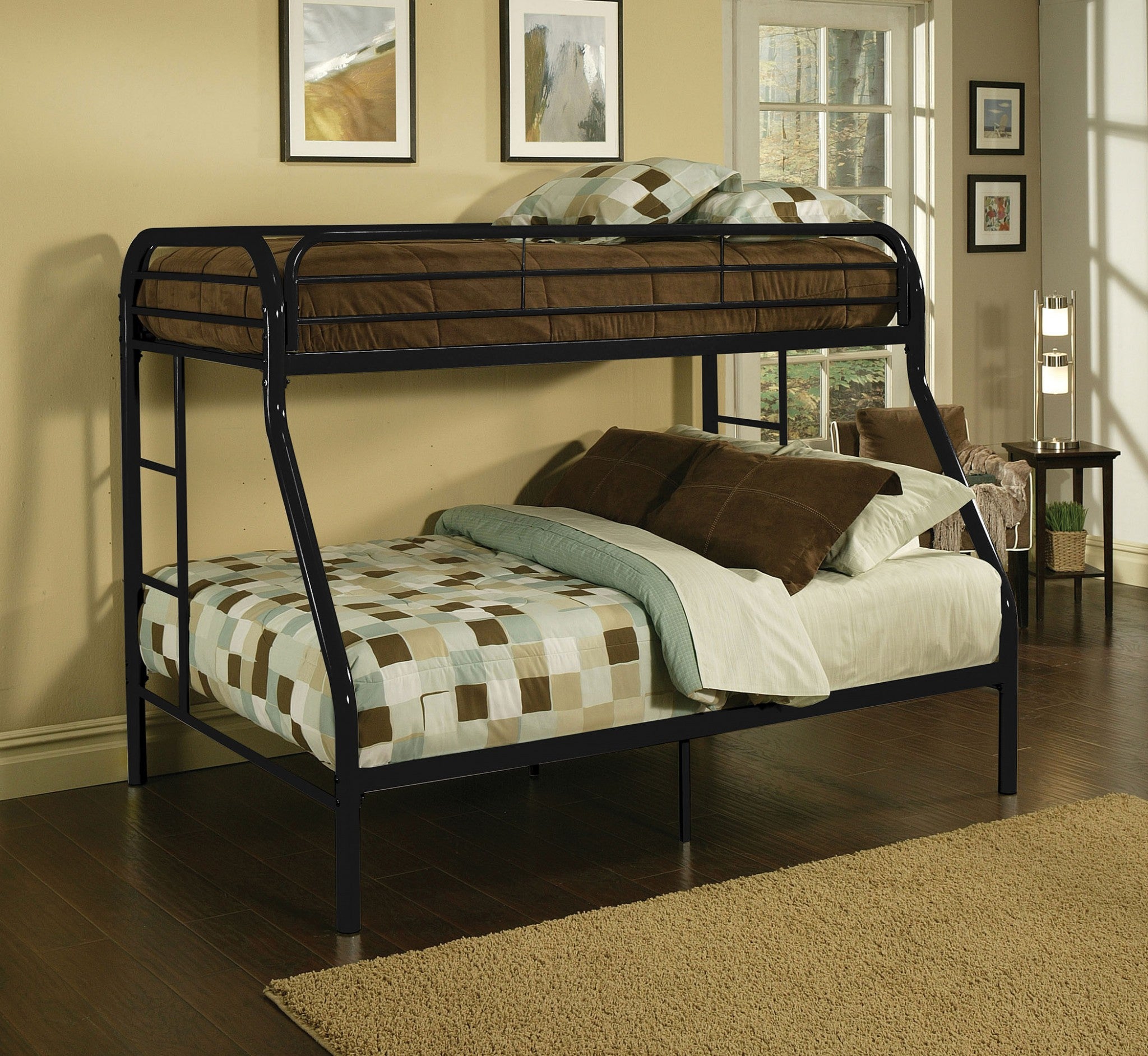 Twin Black Bed With Mattress