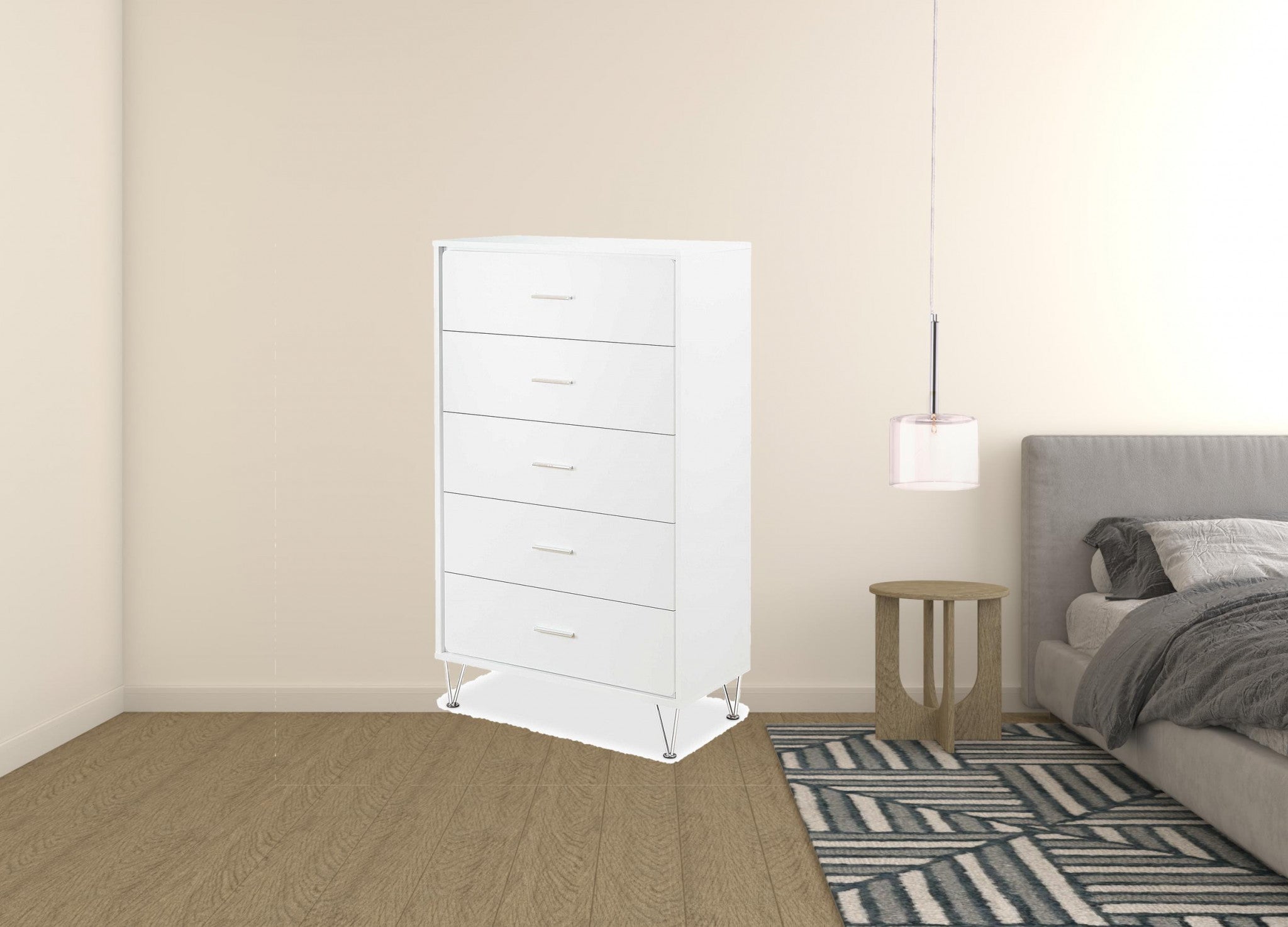 32" X 16" X 52" Walnut Particle Board Chest