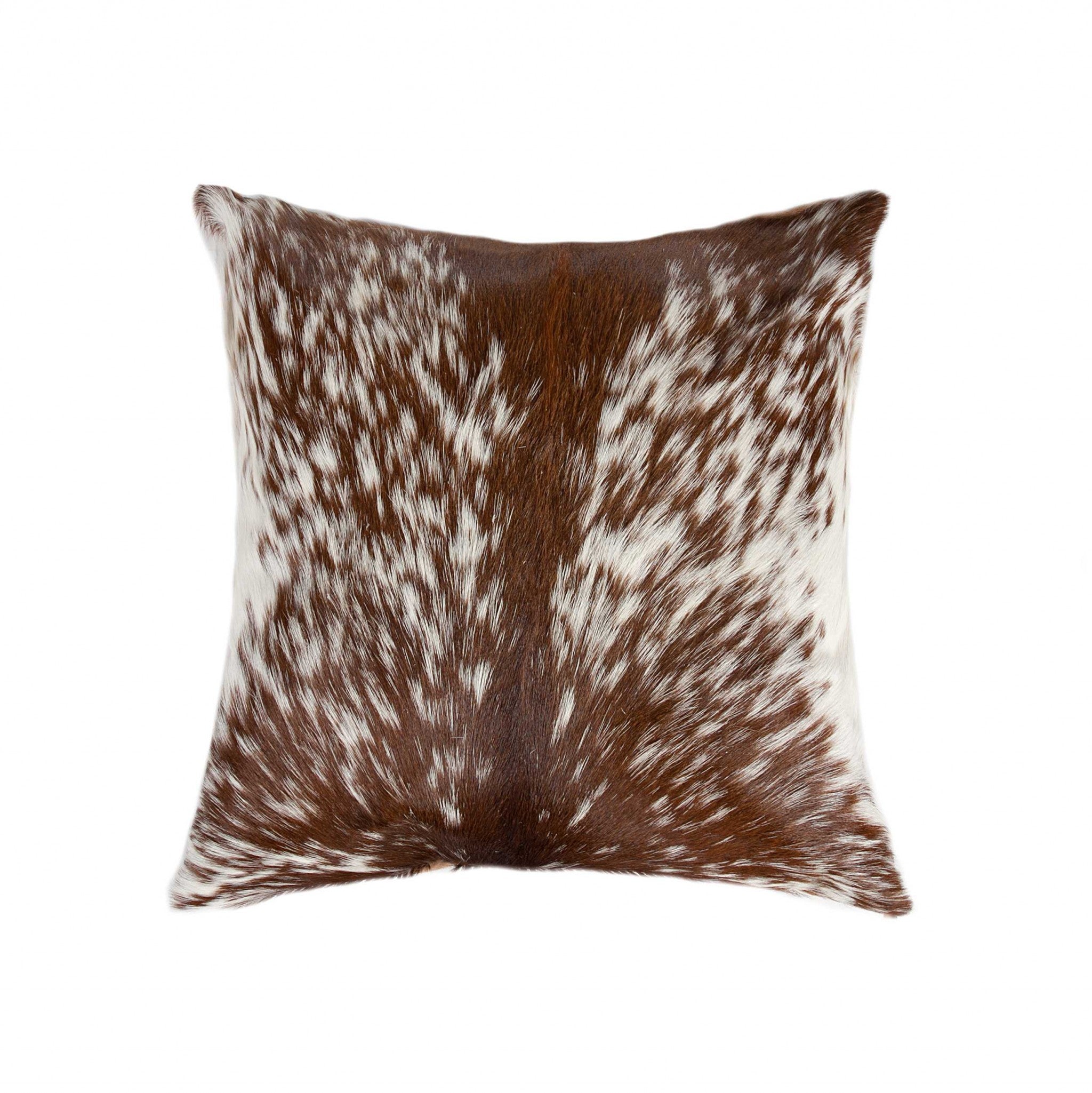 Black And White Cowhide Pillow - 18" x 18" x 5"