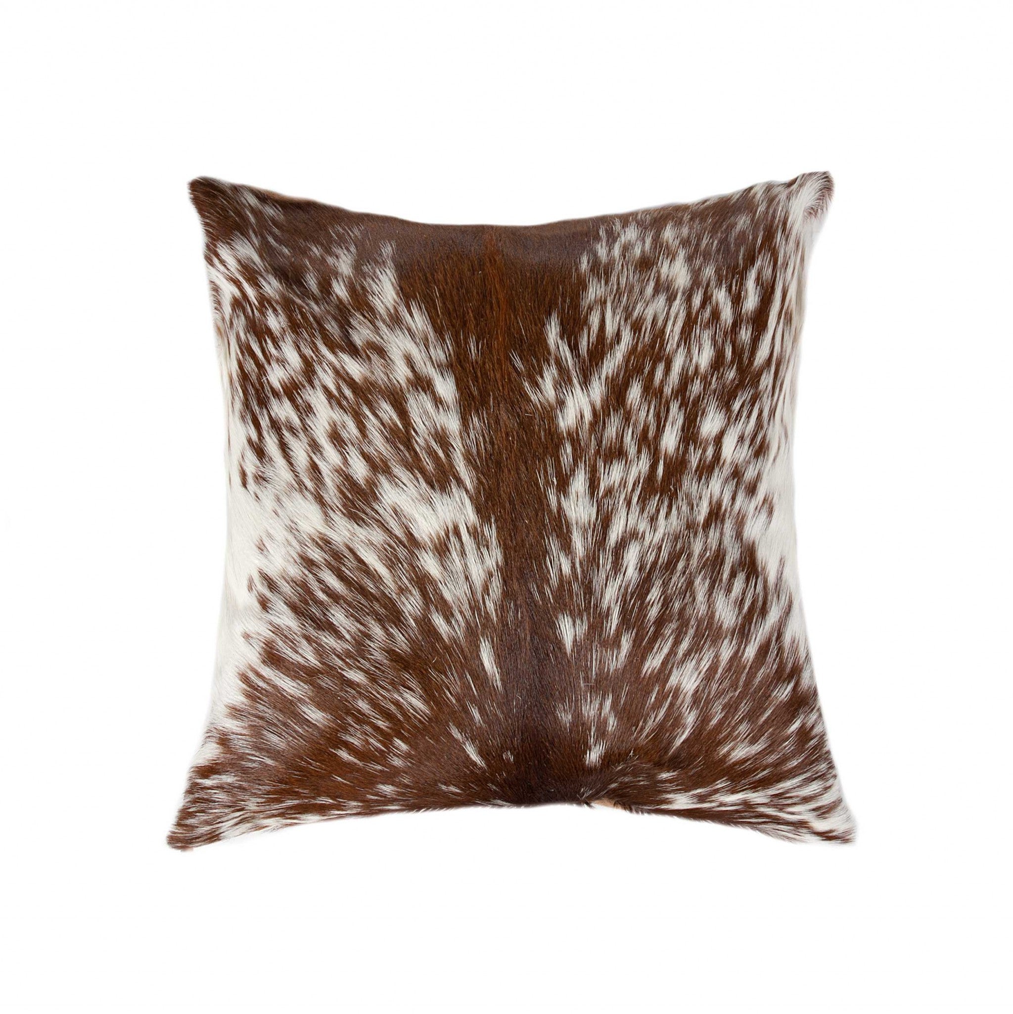 Black And White Cowhide Pillow - 18" x 18" x 5"