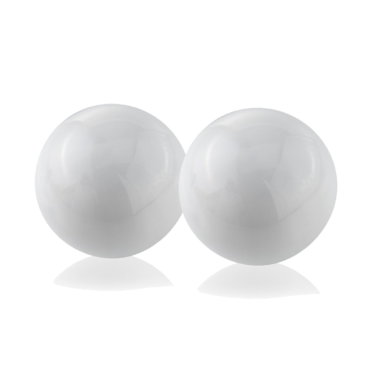 White Enameled Aluminum Decorative Sphere 3"